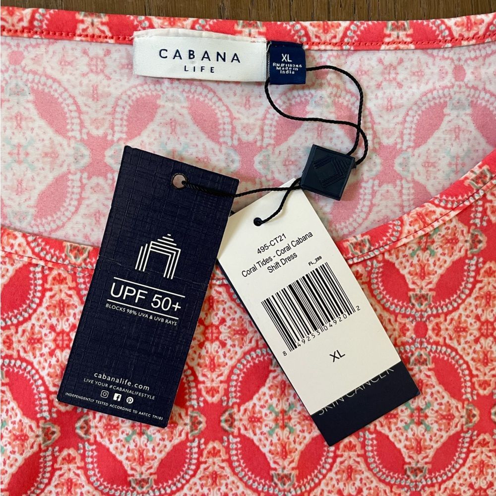 Cabana Life Shift Women's Dress Coral Tides (Size XL) - Picture 13 of 15
